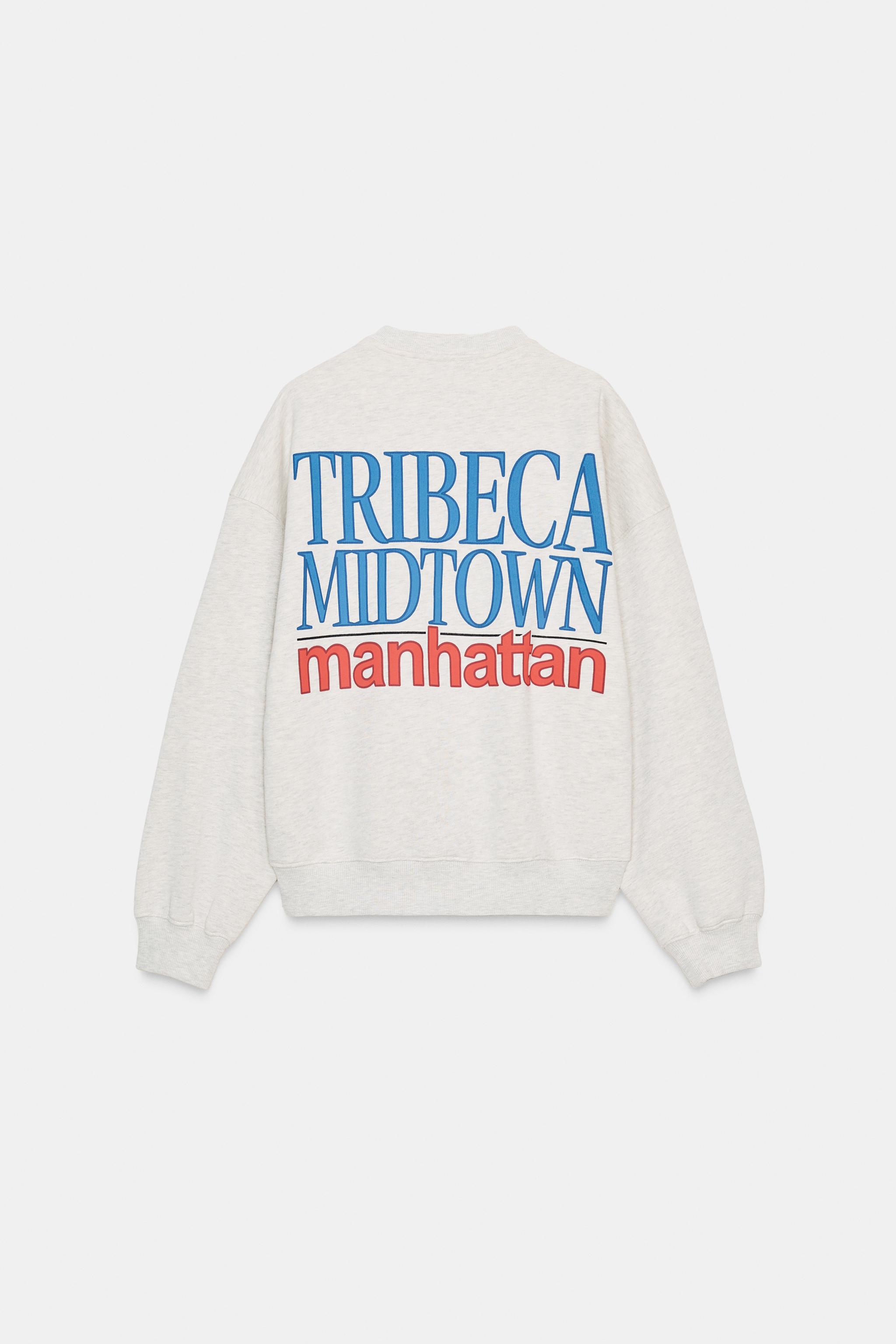 SWEAT À INSCRIPTION EN CONTRASTE